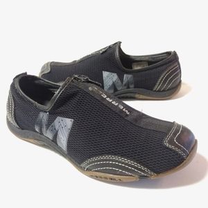 Merrell Women's Barrado Black Performance Slip On Zip Up Sneakers Size 8.5